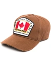 Dsquared2 Appliqued Baseball Cap In Marrone