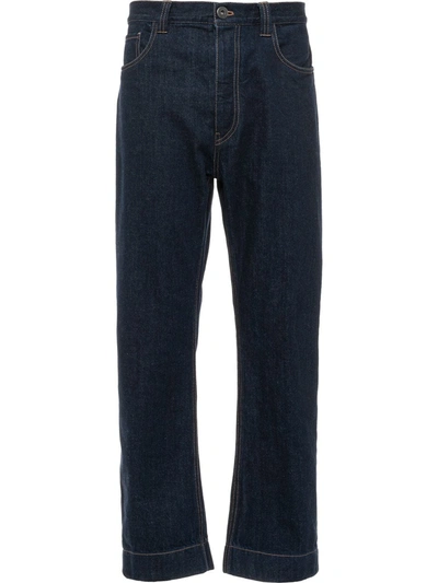 Prada Indigo Denim Five-pocket Jeans In Navy