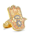 BUDDHA MAMA 20KT YELLOW GOLD DIAMOND HAMSA RING