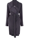 RICK OWENS SLOUCH BELTED TRENCH COAT