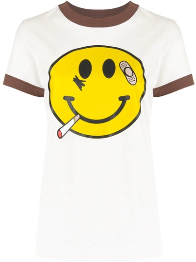 Natasha Zinko Smiley-print T-shirt In White