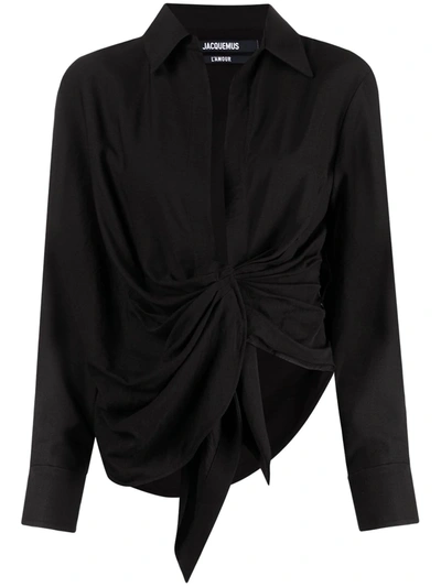 Jacquemus Black La Chemise Bahia Long-sleeve Shirt