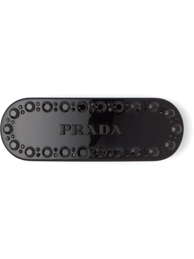 Prada 晶饰发夹 In Black