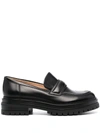 GIANVITO ROSSI LEATHER RIDGED-SOLE BROGUES