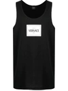 VERSACE LOGO-PRINT TANK TOP