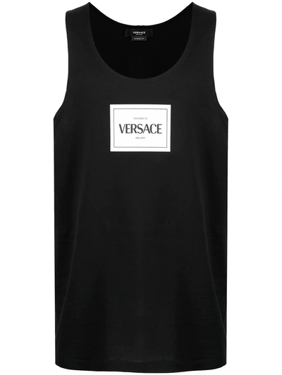 Versace Box Logo Top In Black