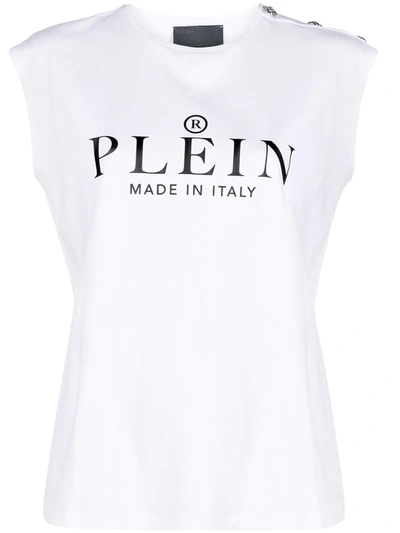 Philipp Plein Iconic Logo-print T-shirt In White