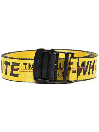 Off-white Industrial Belt In Yellow Black (yellow)
