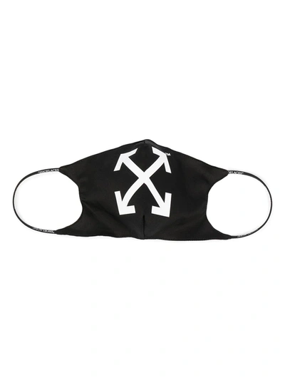 Off-white Arrows Logo Face Mask In Nero