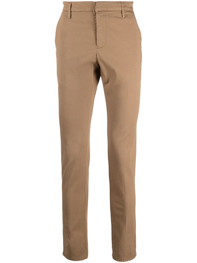 Dondup Straight-leg Cotton Chino Trousers In Nude