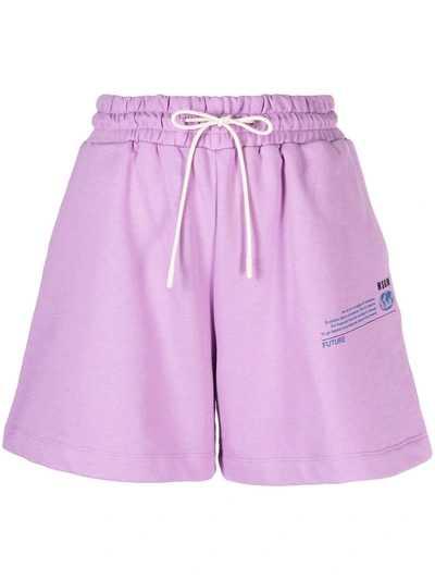 Msgm Cotton Shorts In Pink