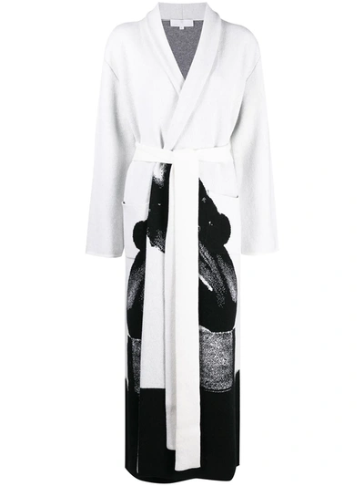 Ami Amalia Imagine Belted Cardi-coat In White