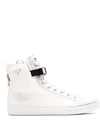 PRADA WHEEL RE-NYLON HIGH-TOP SNEAKERS