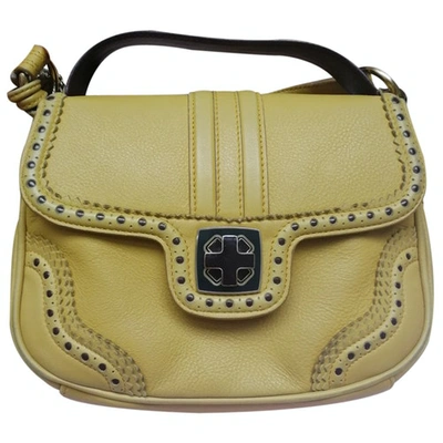 Pre-owned Bally Leather Handbag In Yellow