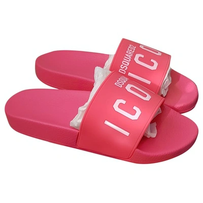 Pre-owned Dsquared2 Pink Rubber Sandals