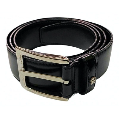 Pre-owned Aigner Black Leather Belt