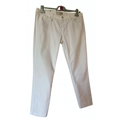 Pre-owned Trussardi White Cotton Jeans
