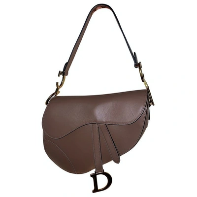 Pre-owned Dior Saddle Leather Handbag