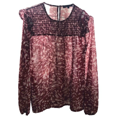 Pre-owned Maje Fall Winter 2019 Blouse In Burgundy