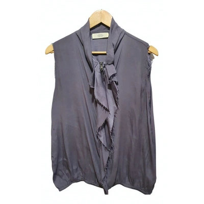 Pre-owned Mauro Grifoni Silk Blouse In Purple