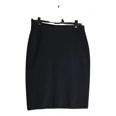 Pre-owned Ferragamo Wool Mid-length Skirt In Blue
