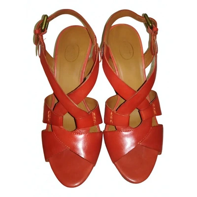 Pre-owned Ash Leather Sandals In Red