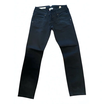 Pre-owned Cycle Straight Pants In Black