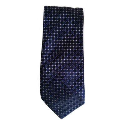 Pre-owned Hugo Boss Silk Tie In Blue