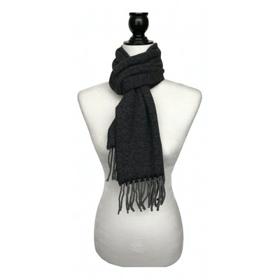 Pre-owned Massimo Dutti Wool Scarf In Grey