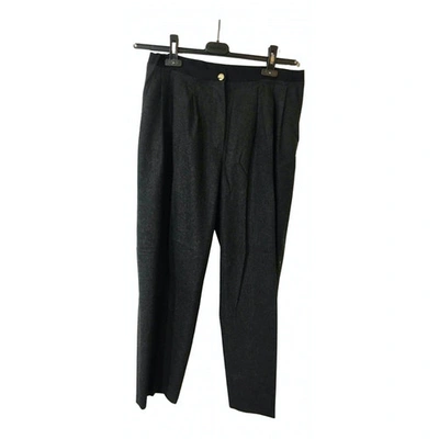 Pre-owned Lanvin Wool Trousers In Multicolour