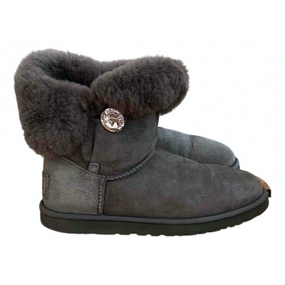 Pre-owned Ugg Ankle Boots In Grey