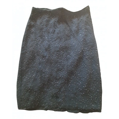 Pre-owned Narciso Rodriguez Silk Mid-length Skirt In Grey