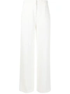 KARL LAGERFELD HIGH-RISE TAILORED STRAIGHT-LEG TROUSERS