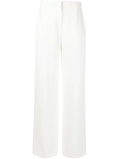 Karl Lagerfeld High-rise Tailored Straight-leg Trousers In Neutrals
