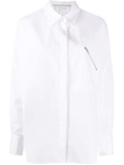 Stella Mccartney Zip Pocket Cotton Shirt In White