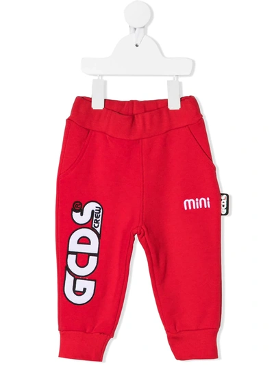 Gcds Babies' Logo-print Track Trousers In 红色