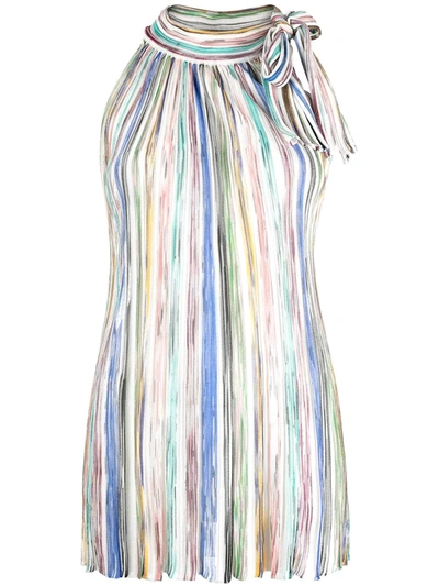 Missoni Multicolor Stripes Knitted Top In White
