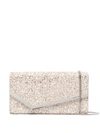 JIMMY CHOO EMMIE GLITTER SHOULDER BAG