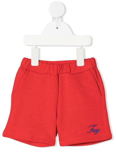 Fay Babies' Jogging Bermuda Shorts With Logo In Red