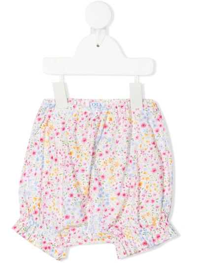 Siola Babies' Floral-print Shorts In Neutrals
