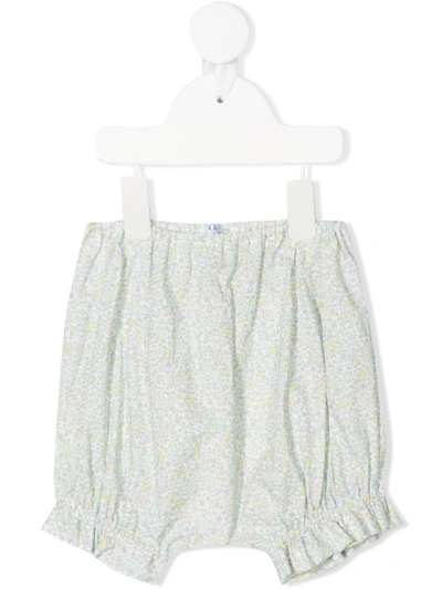 Siola Babies' Floral-print Shorts In Green