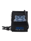 KENZO CANVAS KAMPUS TIGER CARD HOLDER WITH LONG STRAP,11760785