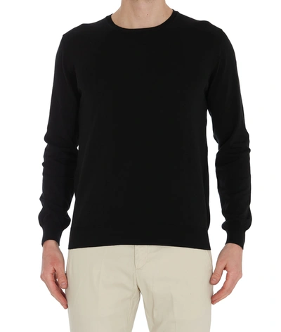 Dondup Cotton Sweater In Blue In Black
