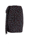 Philosophy Di Lorenzo Serafini Bow-embellished Ruched Polka-dot Stretch-crepe Mini Skirt In Pois