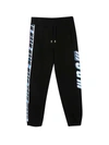 Msgm Teen Logo-print Drawstring Track Pants In Nero