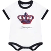 DOLCE & GABBANA WHITE BODY FOR BABYKIDS WITH LOGO,L1JO1F G7WUF HW2FH