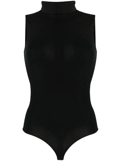 WOLFORD ROLL-NECK SLEEVELESS BODYSUIT