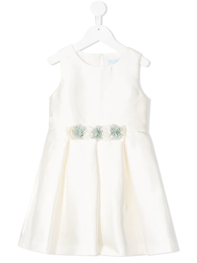 Abel & Lula Kids' Floral-detail Party Dress In White
