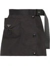 PRADA RE-NYLON GABARDINE FLARED SKIRT