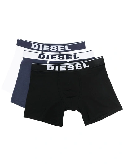 Diesel Logo Boxer Pack In Black